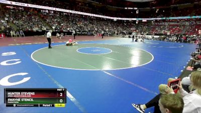 D3-132 lbs Quarterfinal - Hunter Stevens, Iowa-Grant/Highland vs Swayne Stencil, Marathon