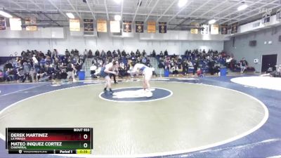 285 lbs Cons. Round 2 - Mateo Iniquez Cortez, Chaparral vs Derek Martinez, La Mirada