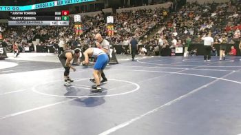 138 lbs Quarterfinal - Justin Torres, Brawley (SD) vs Matty Orbeta, Poway (SD)