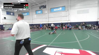M-50 lbs Semifinal - Owen Buckley, MI vs Lukas Mays, KY