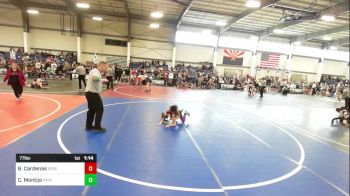 77 lbs Quarterfinal - Boston Cardenas, Desert Dogs WC vs Canyon Montijo, Payson WC