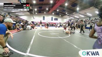 52 lbs Quarterfinal - Kanon Zappone, Barnsdall Youth Wrestling vs Levi Hughart, Raw Wrestling Club