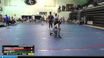 220 lbs Cross Bracket (8 Team) - Charles Cj Donaldson, Gardendale Hs vs Malik Watts, Pell City