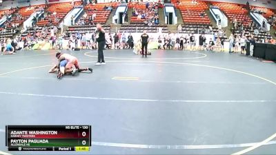 130 lbs Cons. Round 4 - Adante Washington, Harvey Twisters vs Payton Paguada, Allendale HS