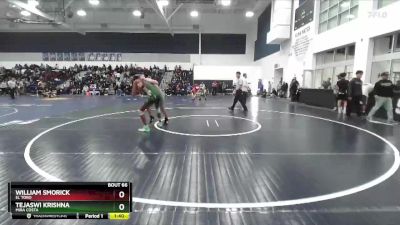 132 lbs Champ. Round 1 - Tejaswi Krishna, Mira Costa vs William Smorick, El Toro