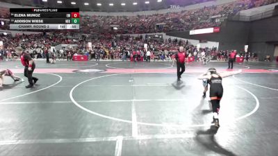 85 lbs Champ. Round 2 - Elena Munoz, Elk Mound vs Addison Wiese, Nekoosa