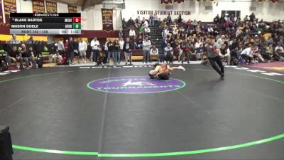 138 lbs Champ. Round 2 - Blake Bartos, Medina Buckeye vs Mason Goelz, Avon