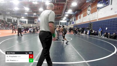 215 lbs Semifinal - Elijah Prophete, Taunton vs Marc Pineiro, Saint John's Prep