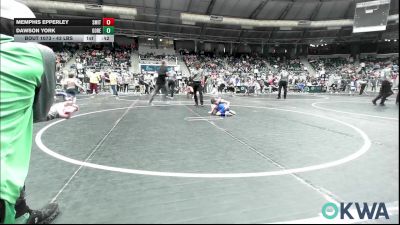 43 lbs Consi Of 4 - Memphis Epperley, Smith Wrestling Academy vs Dawson York, Gore Pirates Youth Wrestling