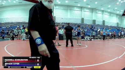 102 lbs Cons. Round 2 - Maxwell Schnurstein, MI vs Bryson Coyer, MI