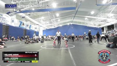 55 lbs Placement (4 Team) - Melanie Varns, OpenMats Wrestling Club vs Nara Jackson, Queens Of Mayhem