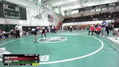 165 lbs Cons. Round 4 - Gabriel Lopez, Chino Hills vs Kaleb Garcia, Colony