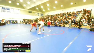 190 lbs Cons. Round 1 - Lucas Bustamante, Eastvale Elite vs Christopher Barbosa, Redondo Union High School Wres