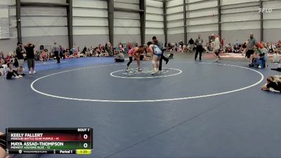 144 lbs Semis - R1 Wb - Maya Assad-Thompson, Midwest Assasins Blue vs Keely Fallert, Missouri Battle Gear Purple