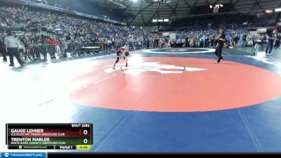 86 lbs 7th Place Match - Gauge Lehner, Cle Elum Mat Miners Wrestling Club vs Trenton Marler, White River Hornets Wrestling Club