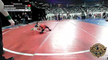 64 lbs Consi Of 4 - Kaleb Olsen, Fitness Fight Factory Wrestling Club vs Jaxson Wright, Bartlesville Wrestling Club