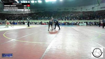 128 lbs Round Of 32 - Whitney Bryant, Mustang Middle School vs Chevelle Maxwell, Wagoner