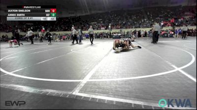 130 lbs Consi Of 8 #1 - Jaxton Snelson, Barnsdall Youth Wrestling vs Annix Smith, Kiefer Youth Wrestling Club