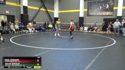 120 lbs Round 1 (4 Team) - Taya Johnson, Badger Girls Elite vs Tatum Edholm, Queens Of The Corn Black