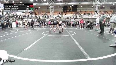 144 lbs 3rd Place - Clayton Rowell, Elgin Wrestling vs Bently Arguello, Amarillo Rhino Wrestling