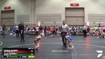 49 lbs Round 3 (10 Team) - Camilia Ramirez, Ragin Raisins WC vs Ellie Campbell, BadBass