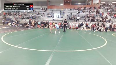 50 kg 5th Place Match - Kaelani Shufeldt, Cardinal WC vs Isabel Kaplan, Central Indiana Academy Of Wrestling