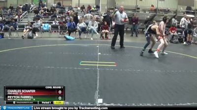 90 lbs Cons. Round 1 - Peyton Farrell, West Michigan Pursuit vs Charles Schafer, Pine River