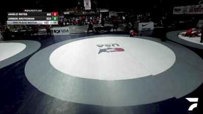 All Cadet Boys Freestyle Upper - 144 lbs 3rd Place Match - Anjelo Reyes, Madera Wrestling Club vs Arman Arutiunian, Birmingham Community Charter High School Wrestling