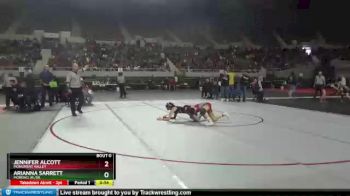 100 lbs Quarterfinal - Jennifer Alcott, Monument Valley vs Arianna Sarrett, Morenci Jr./Sr.