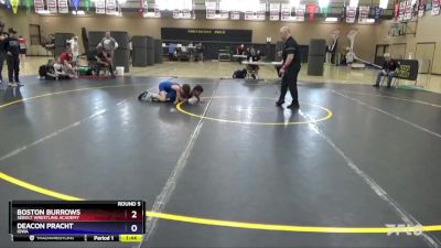 86 lbs Round 5 - Boston Burrows, Sebolt Wrestling Academy vs Deacon Pracht, Iowa