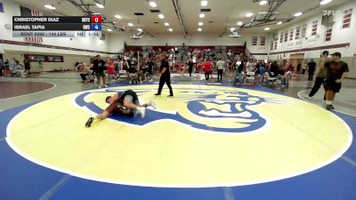 144 lbs Quarterfinal - Christopher Diaz, Brook RTC vs Israel Tapia, Raider Wrestling Club