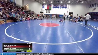 100 lbs Semifinal - Wesston Allen, Glenrock Intermediate Middle School vs Austin Mueller, Dean Morgan