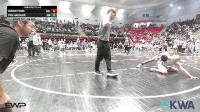 85 lbs Round Of 16 - Jonah Ford, Collinsville Cardinal Youth Wrestling vs Tre Hausler, Raw Wrestling Club