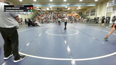 105 lbs 1st Place Match - Alyssa Marquez, Chaffey vs Mackenzie Matthews, Los Osos