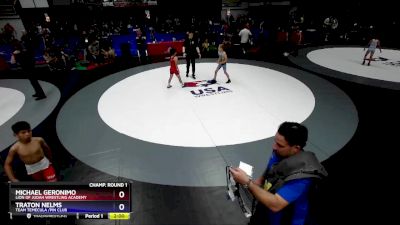 78 lbs Quarterfinal - Michael Geronimo, Lion Of Judah Wrestling Academy vs Traton Nelms, Team Temecula /Pin Club