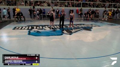 98 lbs Round 1 - Chase Nicolai, Bethel Freestyle Wrestling Club vs Andrew Erickson, Juneau Youth Wrestling Club Inc.