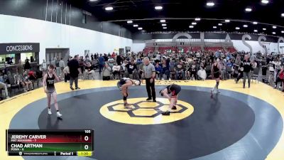 105 lbs Round 3 (8 Team) - Chad Artman, POWA vs Jeremy Carver, Mat Assassins