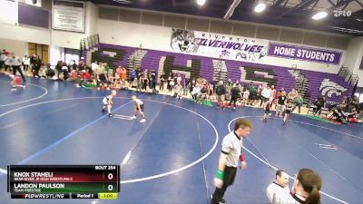 55 lbs Cons. Round 3 - Knox Staheli, Bear River Jr High Wrestling C vs Landon Paulson, Team Prestige