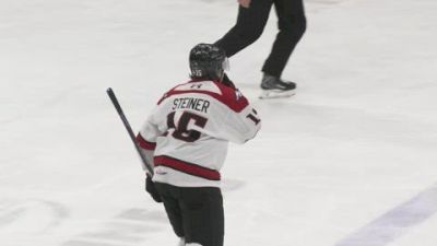 Lars Steiner Scores On The Rebound To Give Huskies The Lead