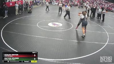 Girls 190 lbs Quarterfinal - Payton Souder, Goose Creek Girls vs Azalea Hinton, Chester Girls