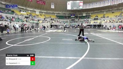 61 lbs Quarterfinal - Beckett Shepperd, Team Conquer Wrestling vs Avlyn Copeland, Springdale Youth Wrestling Club