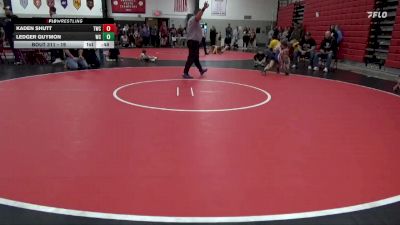 19 lbs Quarterfinal - Kaden Shutt, Tomahawk Wrestling Club vs Ledger Guymon, Camp Point Central