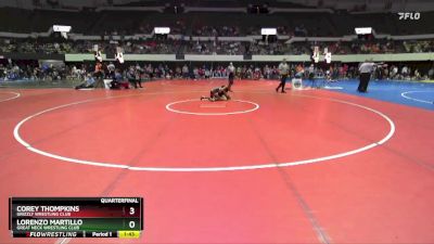 National 3-5 80 Quarterfinal - Lorenzo Martillo, Great Neck Wrestling Club vs Corey Thompkins, Grizzly Wrestling Club