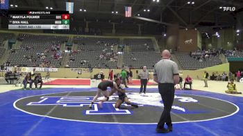 132 lbs 3rd Place Match - Makyla Folwer, Boyle County vs Diva Hall, Moore