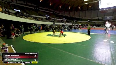 National 6-8 110 3rd Place Match - Brooks Kraft, Great Bridge Wrestling Club vs Jimmy Johnson, Riverheads Middle School