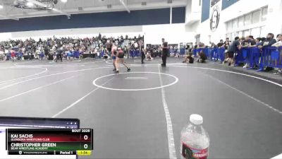 138 lbs Champ. Round 1 - Kai Sachs, Glendora Wrestling Club vs Christopher Green, Bear Wrestling Academy