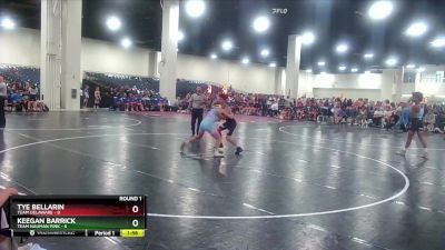 120 lbs Round 1 (8 Team) - Tye Bellarin, Team Delaware vs Keegan Barrick, Team Nauman Pink