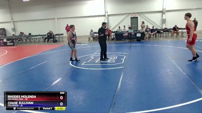 250 lbs Placement Matches (8 Team) - Rhodes Molenda, Oklahoma Red vs Chase Sullivan, Colorado