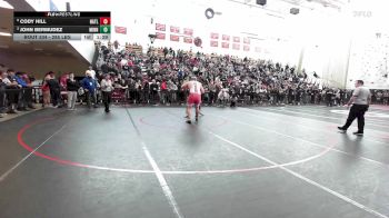 285 lbs Semifinal - Cody Hill, North Attleborough vs John Bermudez, Minnechaug