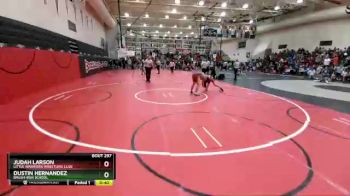 145 Boys Cons. Round 2 - Dustin Hernandez, Brush High School vs Judah Larson, Little Warriors Wrestling Club